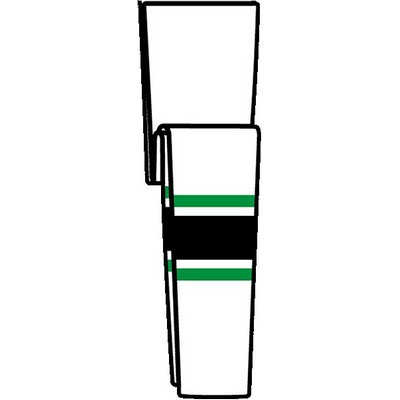 Dallas Pro Series White Home Socks w/Green & Black Stripes