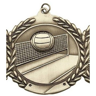 Medal, "Volleyball" Die Cast - 2 3/4" Dia