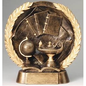 High Relief Lamp-of-Knowledge Award - 7 1/2"