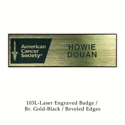Laser Engraved Named Badge (1"x3")