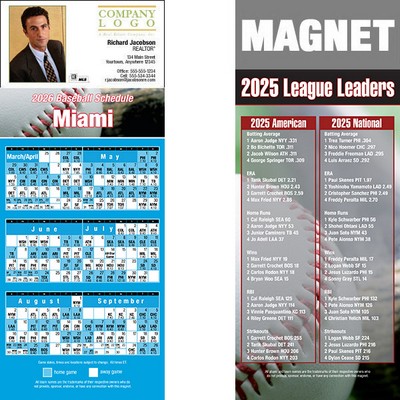 Miami Pro Baseball Schedule Magnet (3 1/2"x8 1/2")