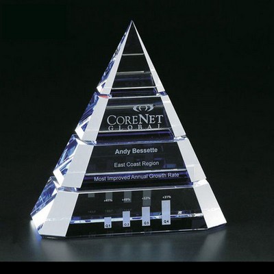 Clearaward Blue Tint Pyramid Award
