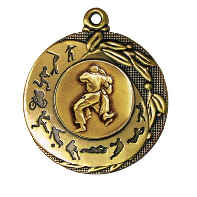 Stock Sport Silhouettes 2" Medal - Judo