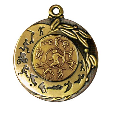 Stock Sport Silhouettes 2" Medal- Track Male