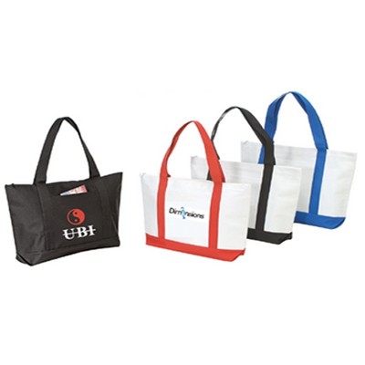 Poly Tote Bag w/ Zipper (19"x12")