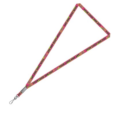 Lanyard - Non-breakaway Deluxe Print - 3/8" (0.375" / 9.5mm)