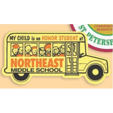 White Vinyl Decal w/Adhesive Back (5 or Less Square Inch)