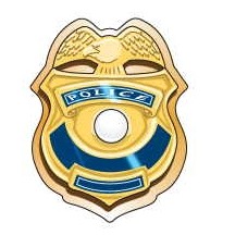 Police Badge Executive Magnet w/ Full Magnetic Back (10 Square Inch)