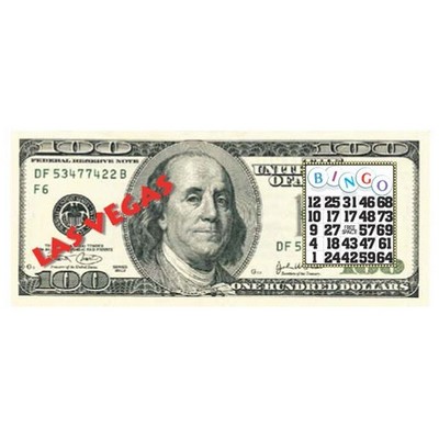 Las Vegas Bingo $100 Bill Maxi Magnet (3 Square Inch)