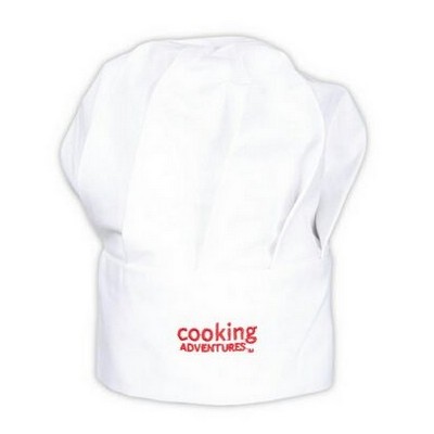White Muslin Bouffant Child's Chef Hat w/ Velcro Back