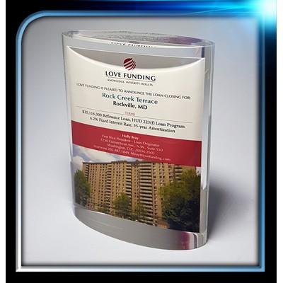 Lucite Oval Award (5"x6 1/2"x2")