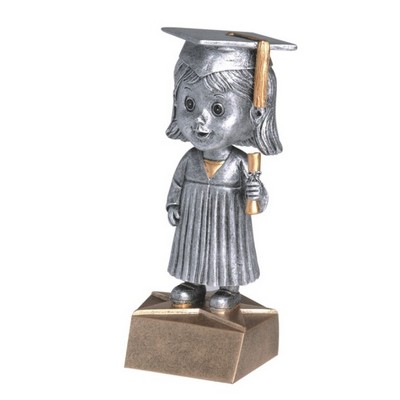 Resin Female Graduate Bobble Head