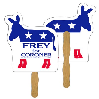 Donkey Hand Fan Full Color (2 Sides)