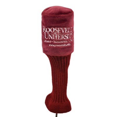 Barrel style Plush Maroon Golf Head Cover -Limited Quantities Available