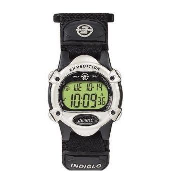 Timex® Expedition Black/Silver Core Chrono Alarm Timer Watch W/ Nylon Band