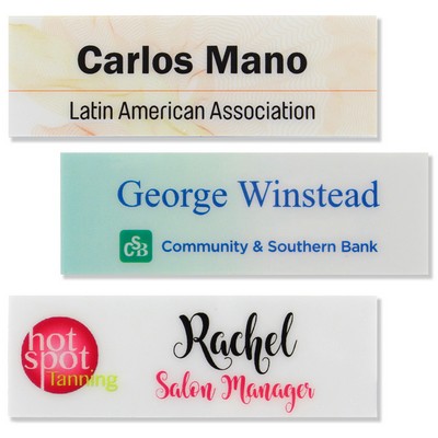 Apollo Full Color Plastic Name Badge (1"x3")