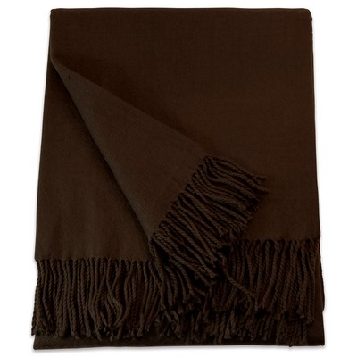 Brown Acrylic Throw Blanket