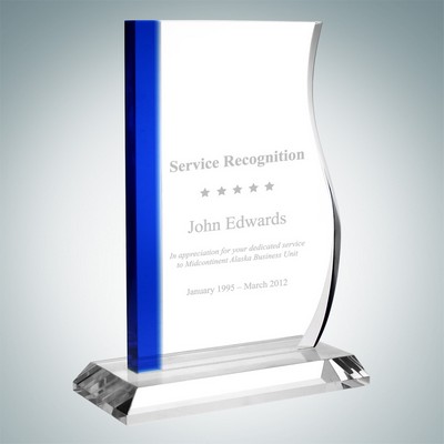 Blue Progress Optical Crystal Award (Large)