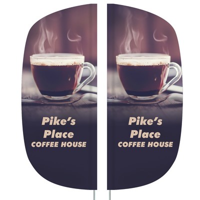 3' x 8' Custom Double Sided Flutter Flag