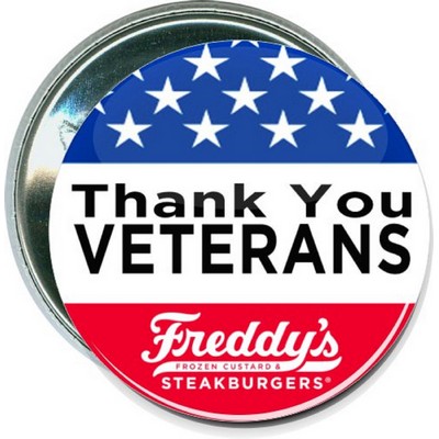 Military - Freddy's, Thank You Veterans - 2 1/4'' Round Button