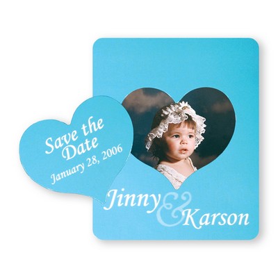Picture Frame w/ Heart Shape Cut-Out Vinyl Magnet - 20mil