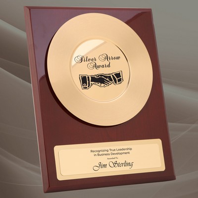 Rotary Engraved Disk Plaque