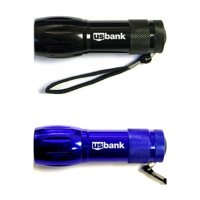 Aluminum 9 LED Flashlight with Batteries