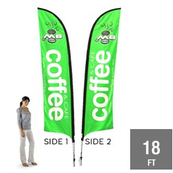 18' Feather Flag Double Sided