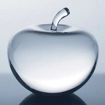 Crystal Teacher's Apple with Stem
