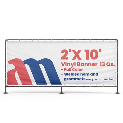 Banner 2'x10' Vinyl 13 Oz. Full Color