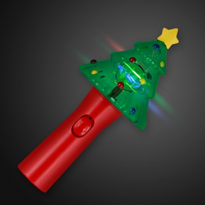 Deluxe Christmas Tree Wand with Spinning Lights - BLANK