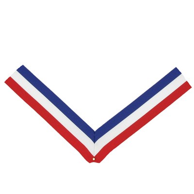 RP Series V-Neck Red White & Blue Ribbon w/Eyelet
