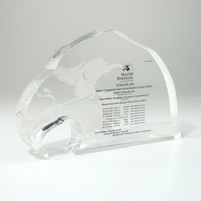 Eagle's Head Lucite® Embedment Award (7" x 4 1/2" x 1")