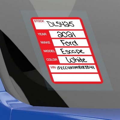 Large Kleer-Bak™ Stock Stickers