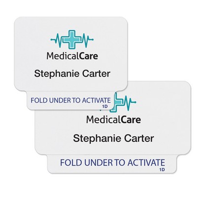 TEMPbadge ONEstep Expiring Badges, Thermal-Printable, 1-Day