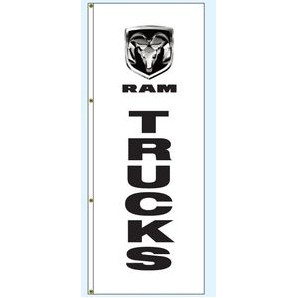 Double Faced Free Flying Drape Flags (Center Panel - Ram® Trucks) (3' x 8')