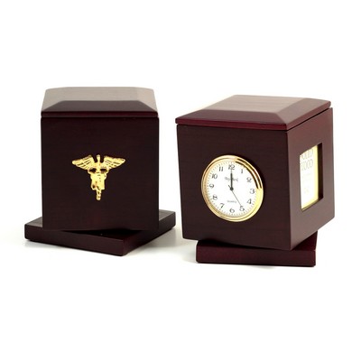 "Nursing" Desk Cube w/Clock & Frame