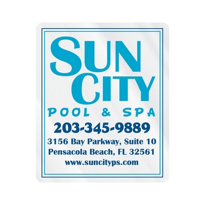 Rectangle Sticker | Round Corners | 2 1/2" x 3" | Clear Static | Static Face | Screen