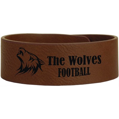 Dark Brown Leatherette Bracelet (9.5" x 1")