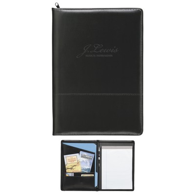 Good Value™ Script Zippered Padfolio