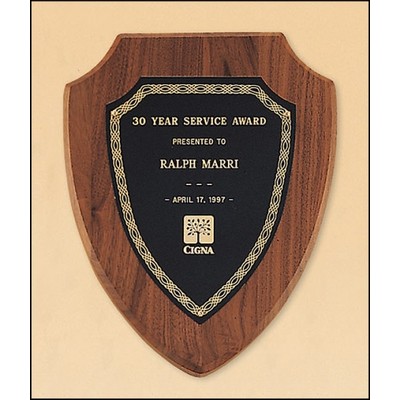 American Walnut Plaque w/Black Brass Plate (8.5"x10.5")