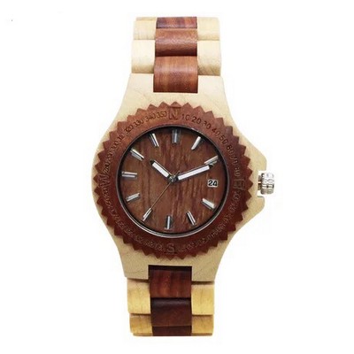 Red Sandalwood & Maple Calendar Watch