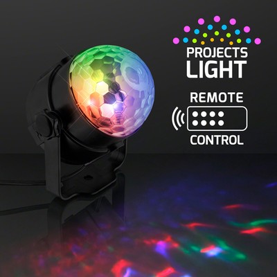 Instant Party Light Projector, 5" LED Disco Lamp with Remote - BLANK