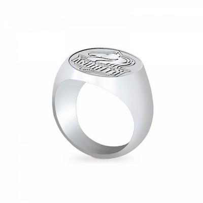 Stock Oval Men's Sterling Silver Ring