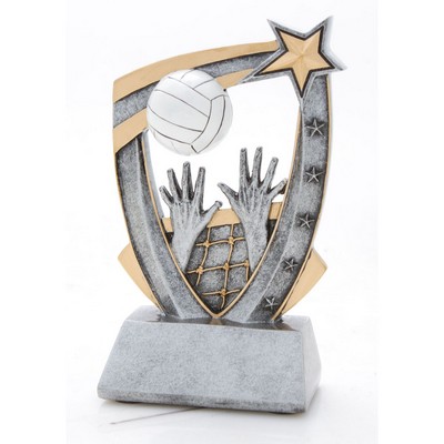Volleyball 3-D Star Resin - 6"