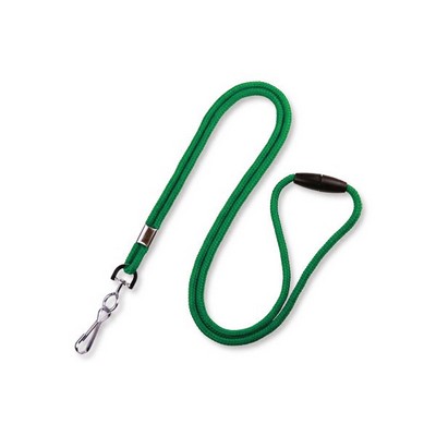 1/8" Breakaway Blank Lanyard w/Swivel Hook (Kelly Green)