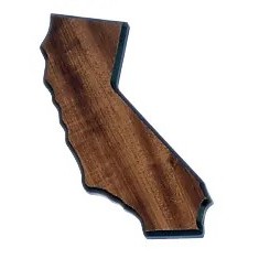 California State Shaped Plaque (7"x19 3/8")