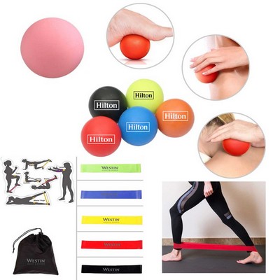 iBank ® Exercise Massage Ball + Fitness Resistance Bands