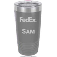 20 Oz. Polar Camel Dark Gray Ringneck Vacuum Insulated Tumbler w/Clear Lid