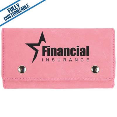 Pink Leatherette - Card & Dice Set